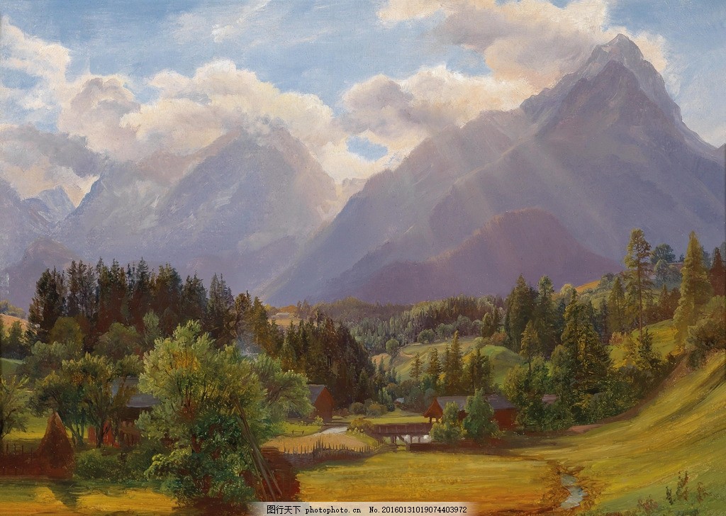 名画 艺术品 欧式绘画 绘画书法 文化艺术 设计 300dpi jpg 风景油画