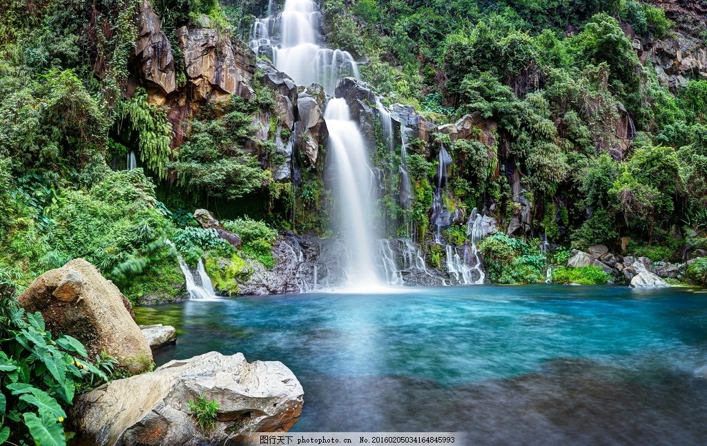 山水瀑布桌面壁纸山水风景瀑布风景溪流水流流水山涧