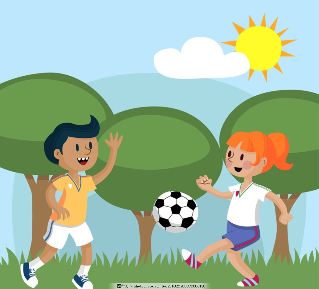 卡通踢足球的小孩设计图__广告设计_广告设计_设计图库_昵图网nipic.com