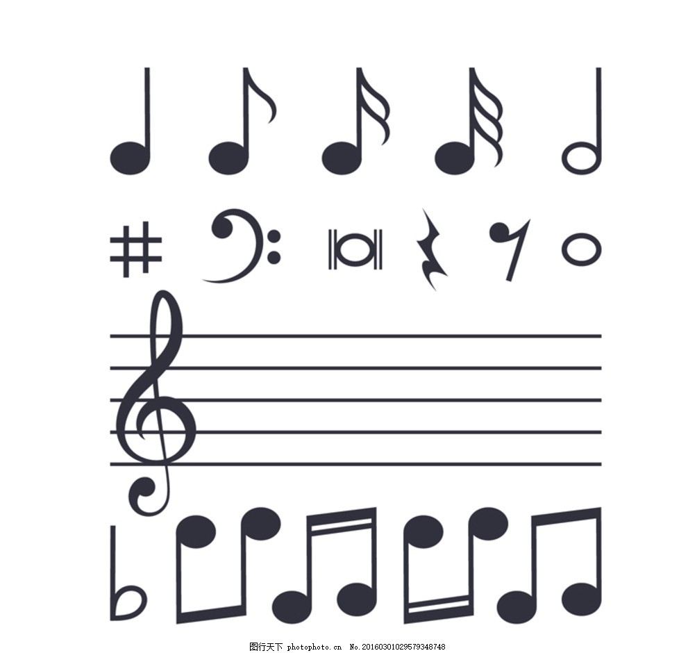 五线谱,音乐 乐谱 音符 符号 文化艺术 舞蹈音乐-图行天下图库