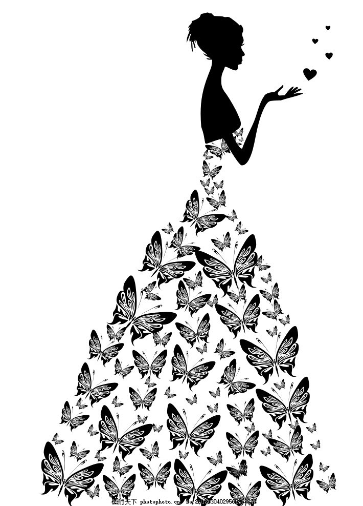 蝴蝶女人,海报 折页 广告 背景 创意 平面 视觉-