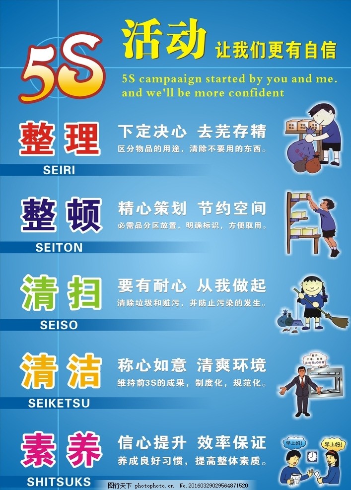 企业文化5s,现场管理 整理 整顿 清扫 清洁 素养